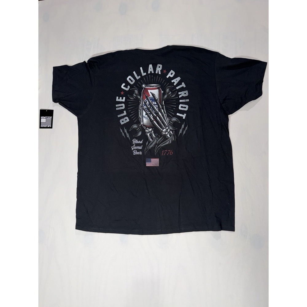 Howitzer Style Men's T-shirt Blue Collar Patriot Military Grunt MFG - Picture 2 of 6